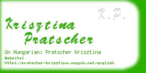 krisztina pratscher business card